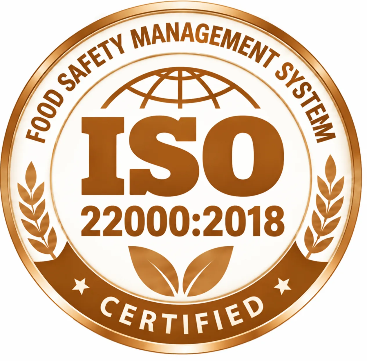 ISO 22000 — Food Safety Management certified