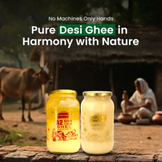 A2 Gir Cow Ghee and Buffalo Desi Ghee - Combo Pack (1ltr+1ltr)